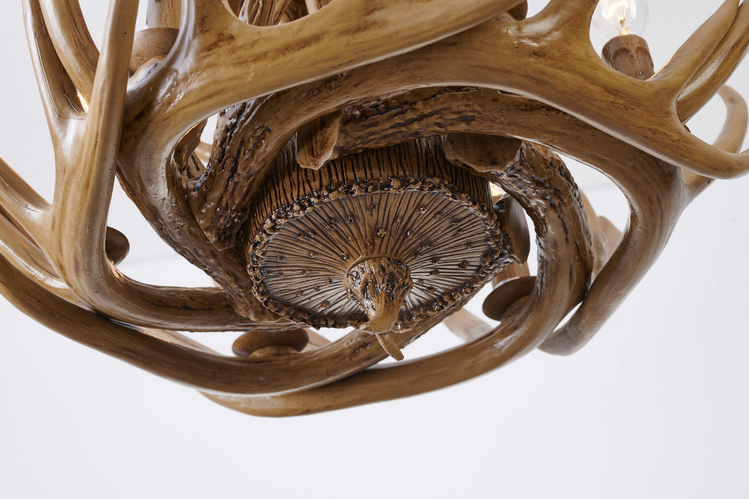 Bethel International YA27C31BR Chandelier Light - Natural Horn