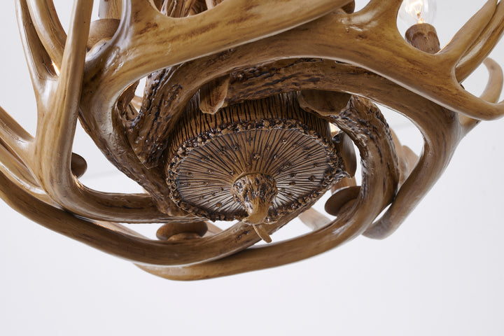 Bethel International YA27C31BR Chandelier Light - Natural Horn