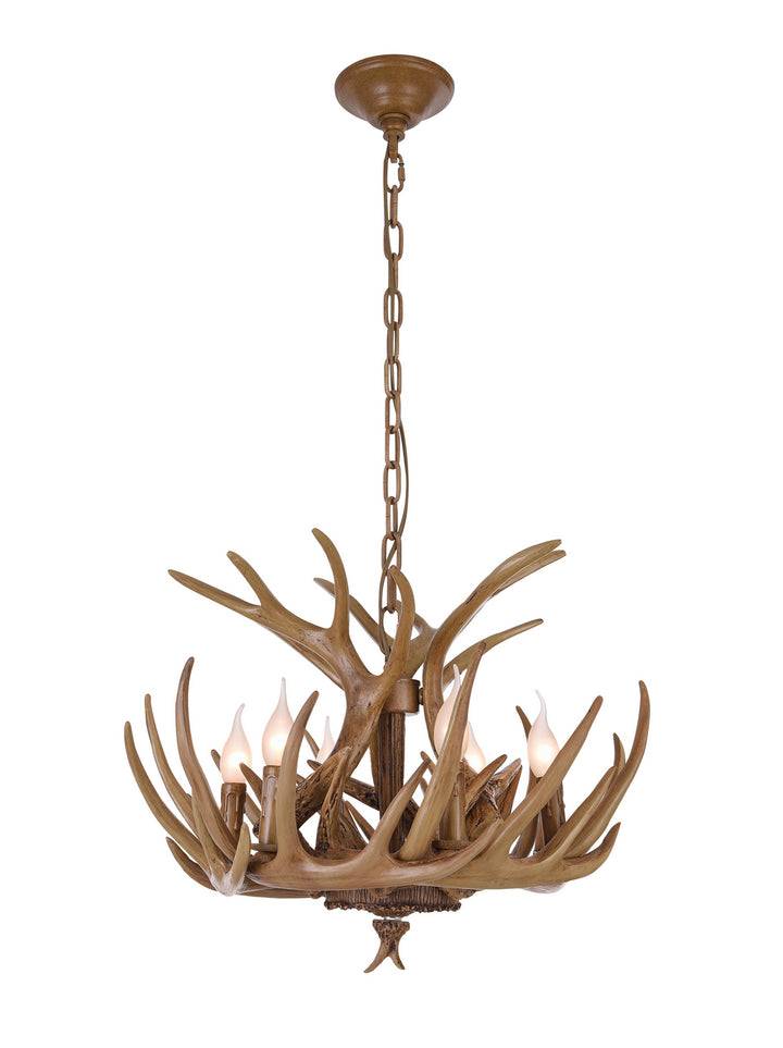Bethel International YA27C31BR Chandelier Light - Natural Horn