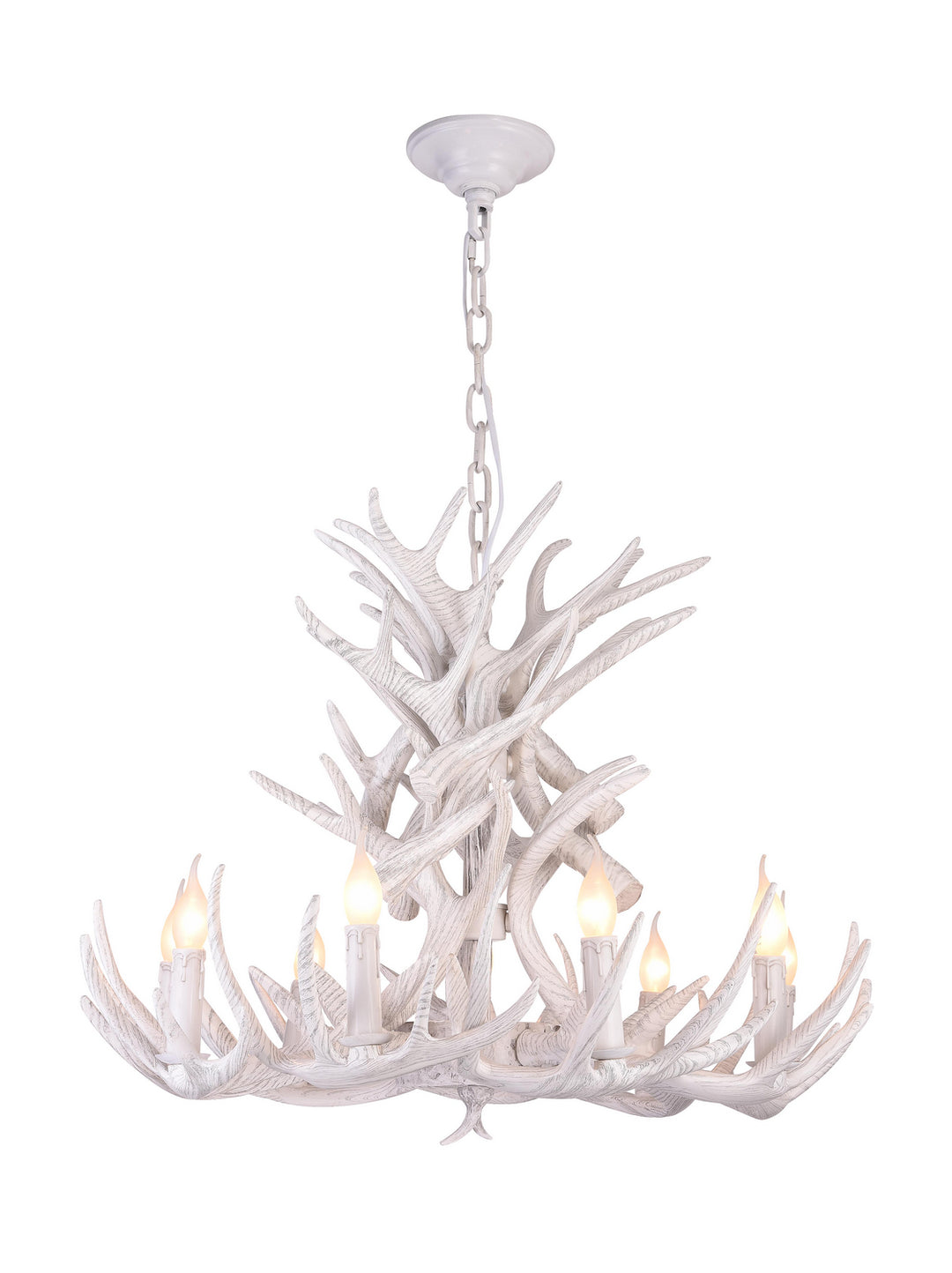 Bethel International YA28C39W Chandelier Light - Natural Horn