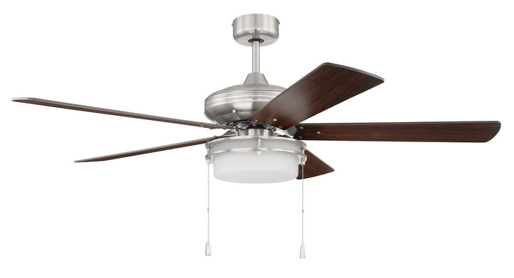 Craftmade Stonegate STO52BNK5 Ceiling Fan 52 - Brushed Polished Nickel, Brushed Nickel/Walnut/