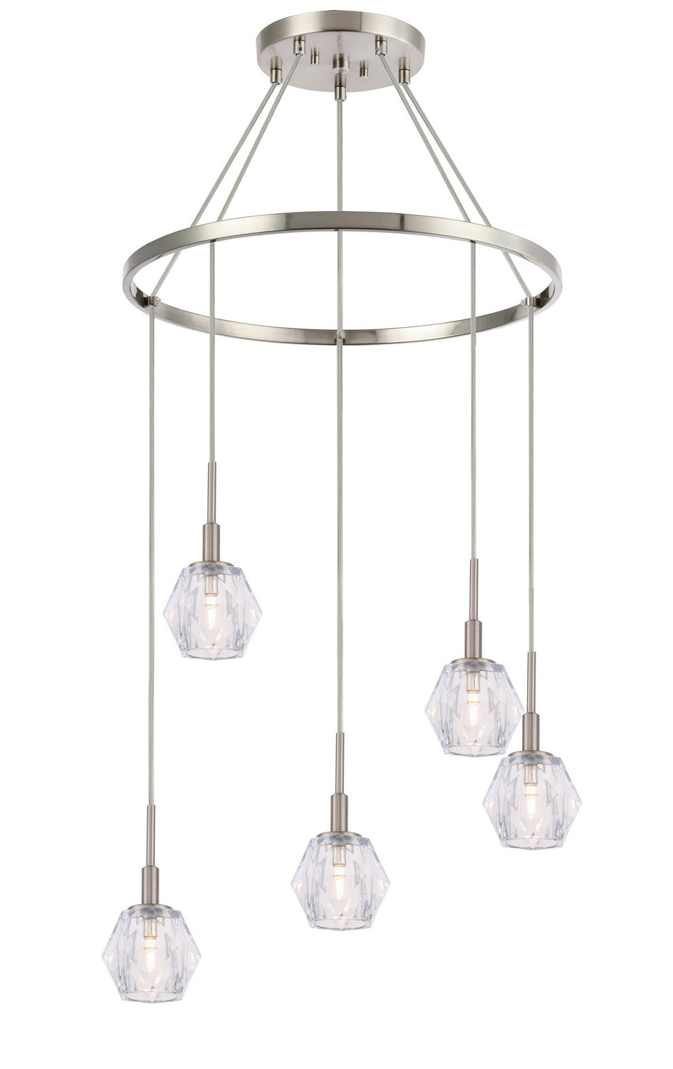 Woodbridge Jewel 18528STN-C30410 Chandelier Light - Nickel/ Nickel