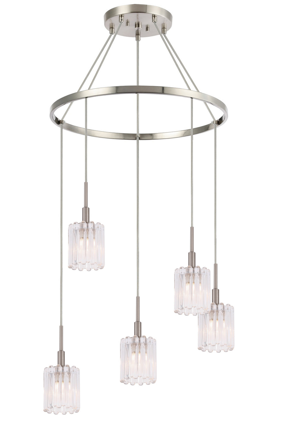 Woodbridge Candice 18628STN-C10490 Chandelier Light - Nickel/ Nickel