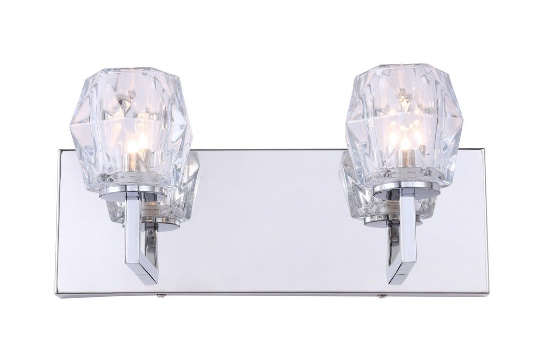 Woodbridge Candice 18652CHR-C30410 Bath Vanity Light 14 in. wide - Chrome