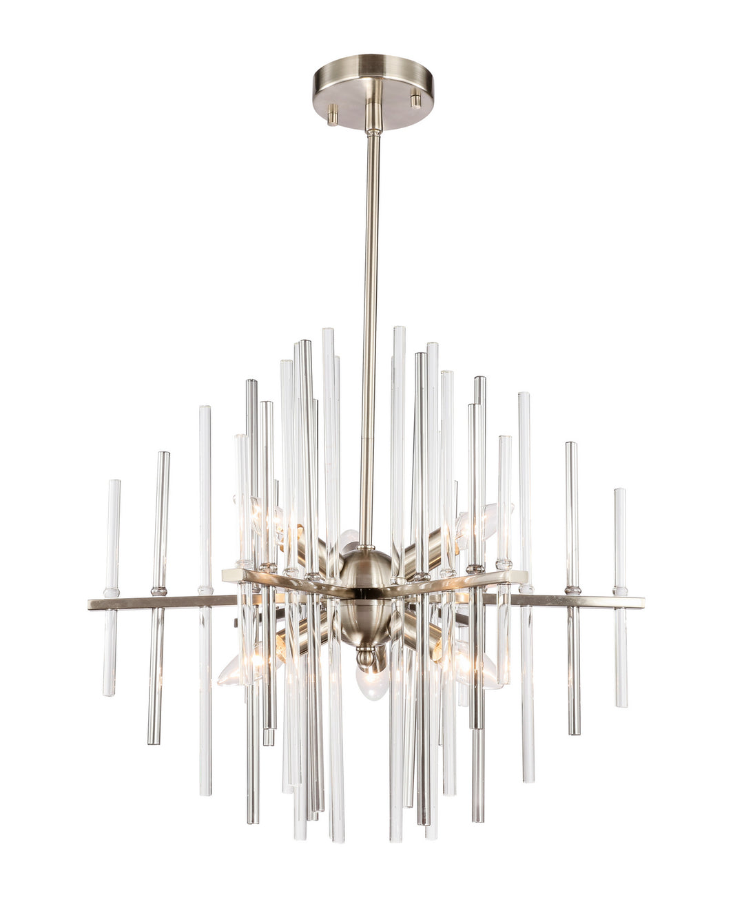 Woodbridge Spires 20116STN Chandelier Light - Nickel