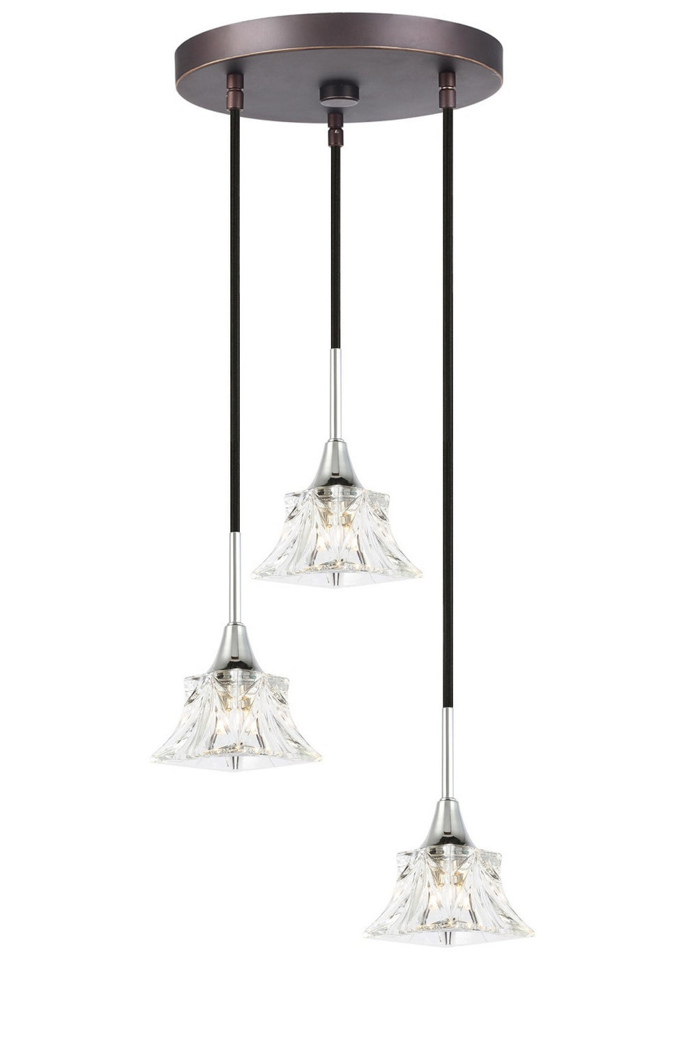 Woodbridge Christina 20421CHZ-C80480 Pendant Light - Chrome/ Bronze