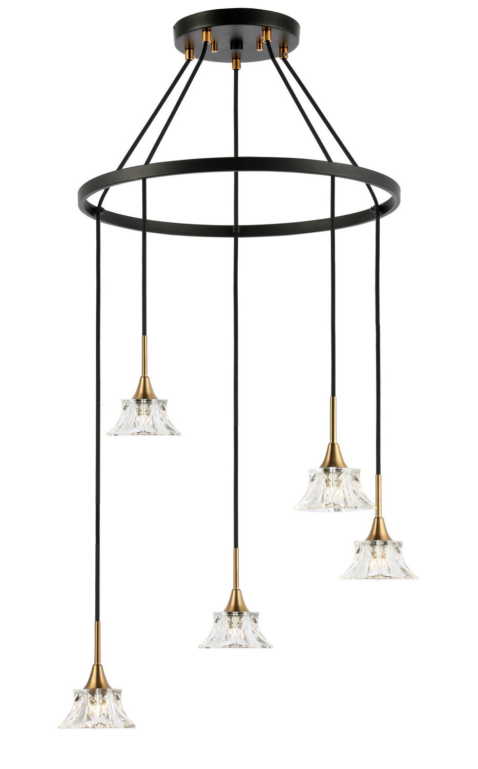 Woodbridge Christina 20426CBZ-C80480 Chandelier Light - Chrome/ Bronze