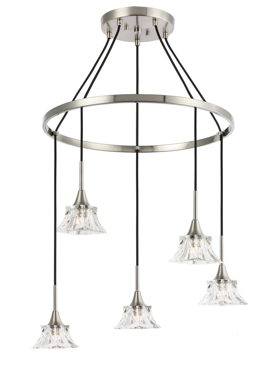 Woodbridge Christina 20426STN-C80480 Chandelier Light - Nickel/ Nickel