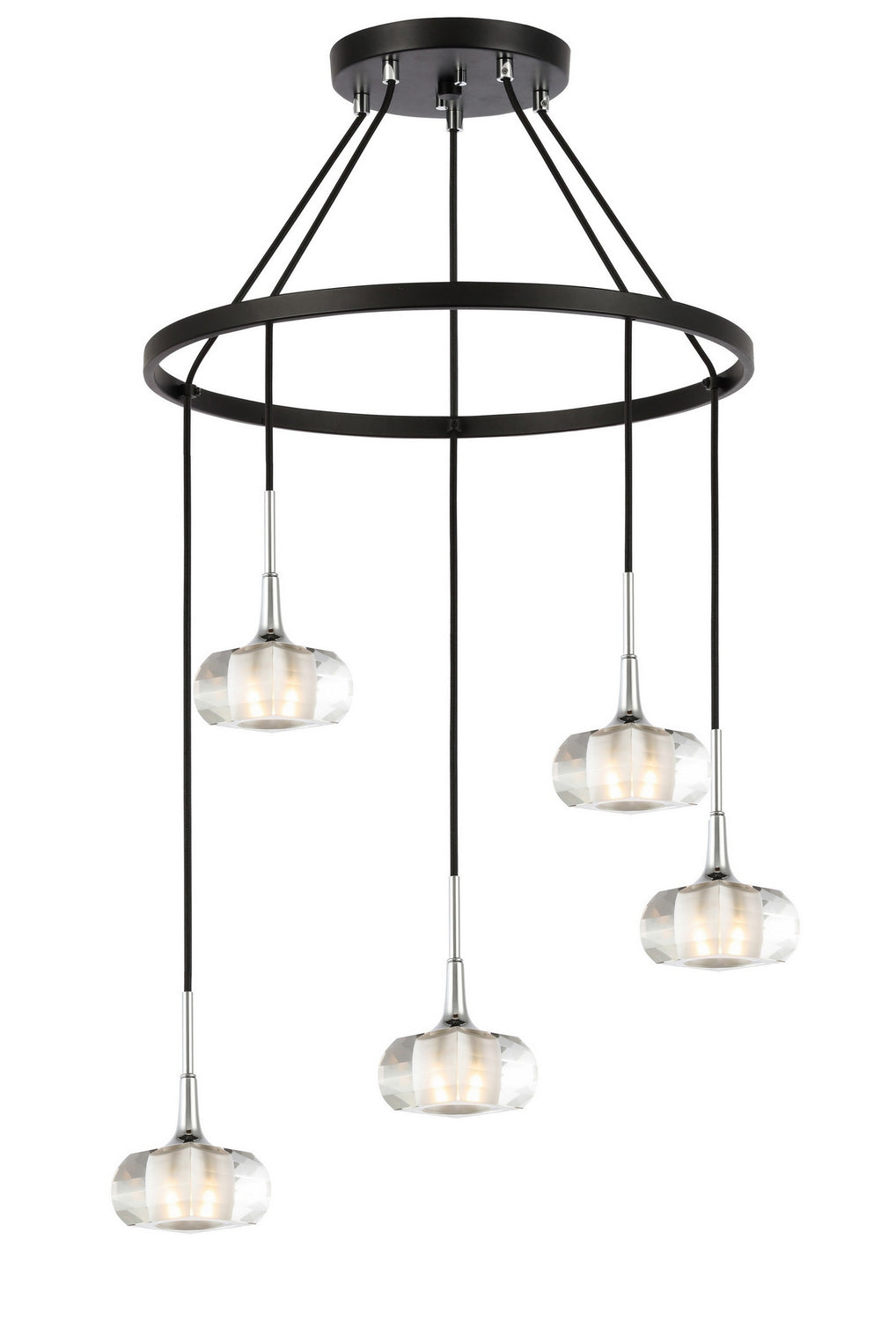 Woodbridge Christina 20428CHZ-C00420 Chandelier Light - Chrome/ Bronze