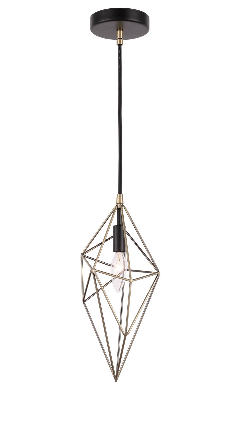 Woodbridge Lanning 20723ABK Pendant Light - Antique Brass/ Black