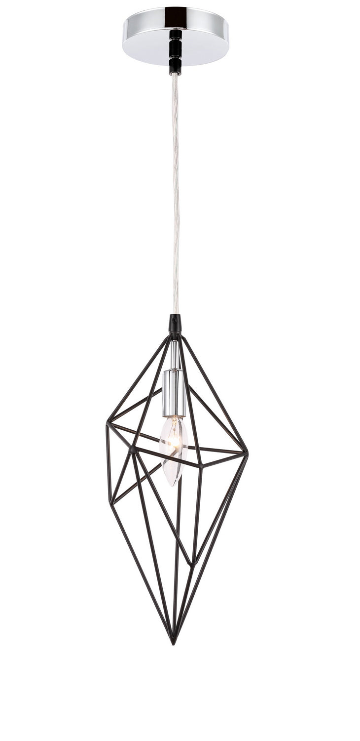 Woodbridge Lanning 20723BKC Pendant Light - Black/ Chrome