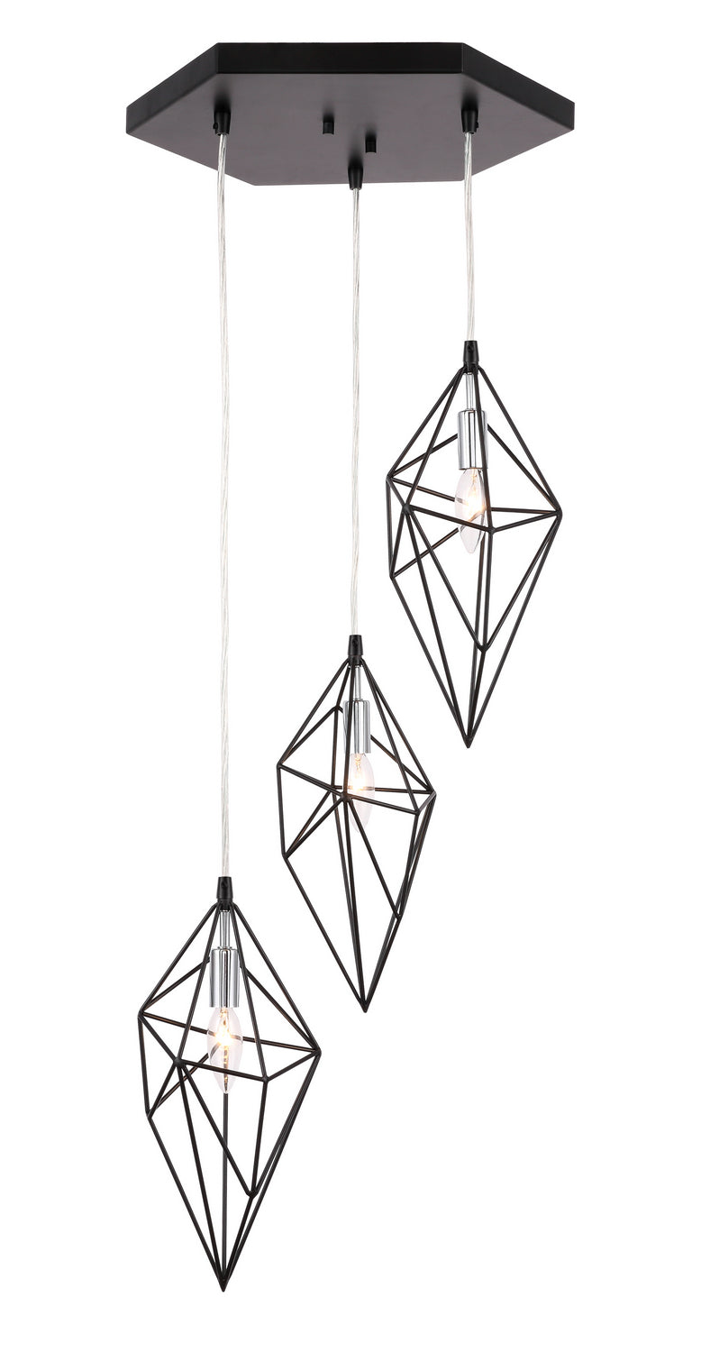 Woodbridge Lanning 20724BKC Pendant Light - Black/ Chrome