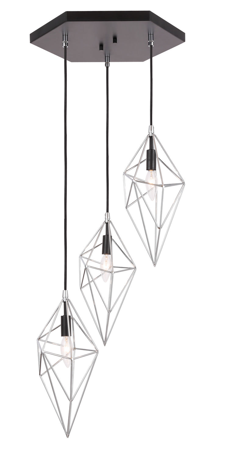 Woodbridge Lanning 20724CHB Pendant Light - Chrome/ Black