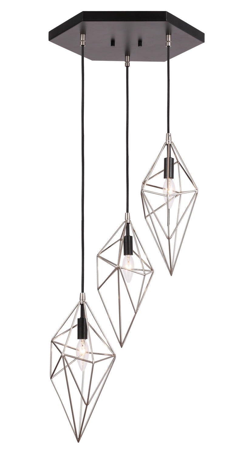 Woodbridge Lanning 20724STB Pendant Light - Nickel/ Black