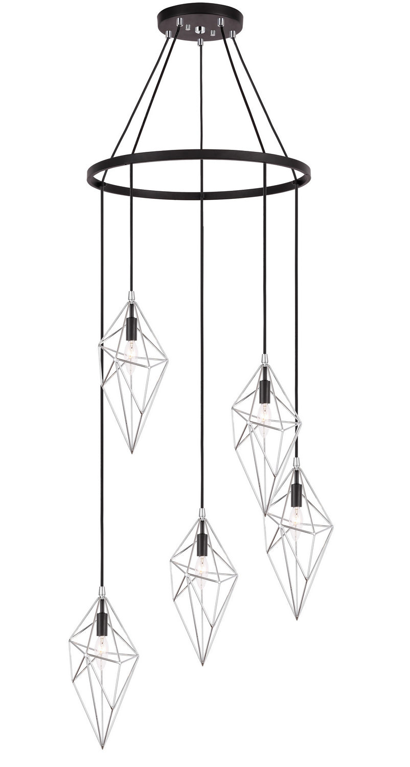 Woodbridge Lanning 20728CHB-DBZ Chandelier Light - Chrome/ Bronze