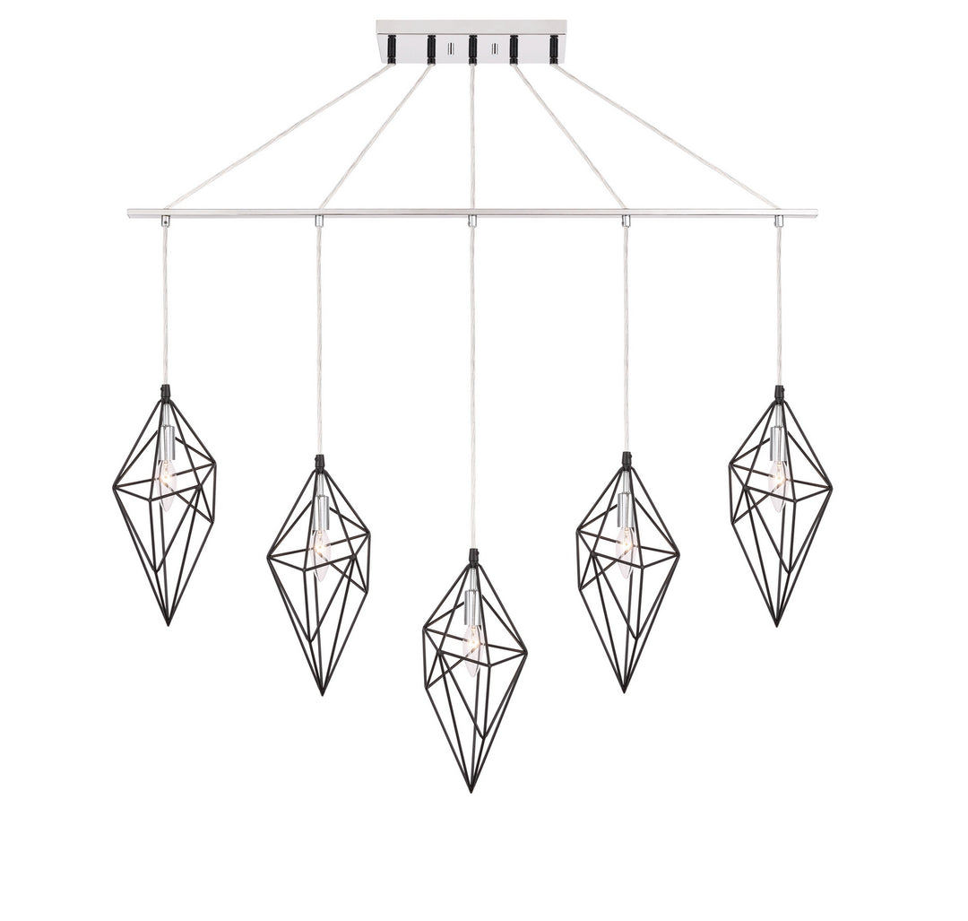 Woodbridge Lanning 20729BKC-CHR Pendant Light - Black/ Chrome