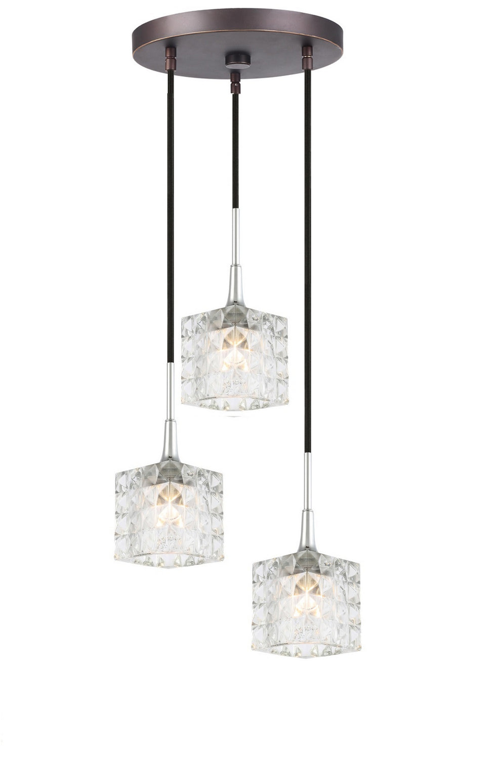 Woodbridge Bristol 20824CHZ-C80410 Pendant Light - Chrome/ Bronze