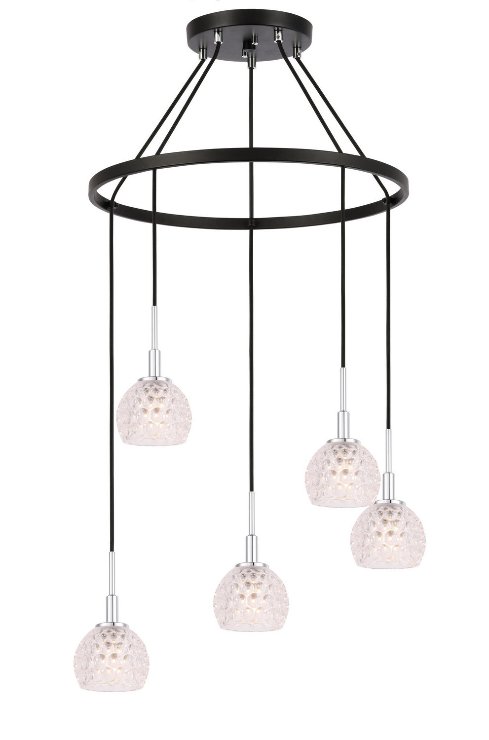 Woodbridge Elise 21028CHZ-C00510 Chandelier Light - Chrome/ Bronze