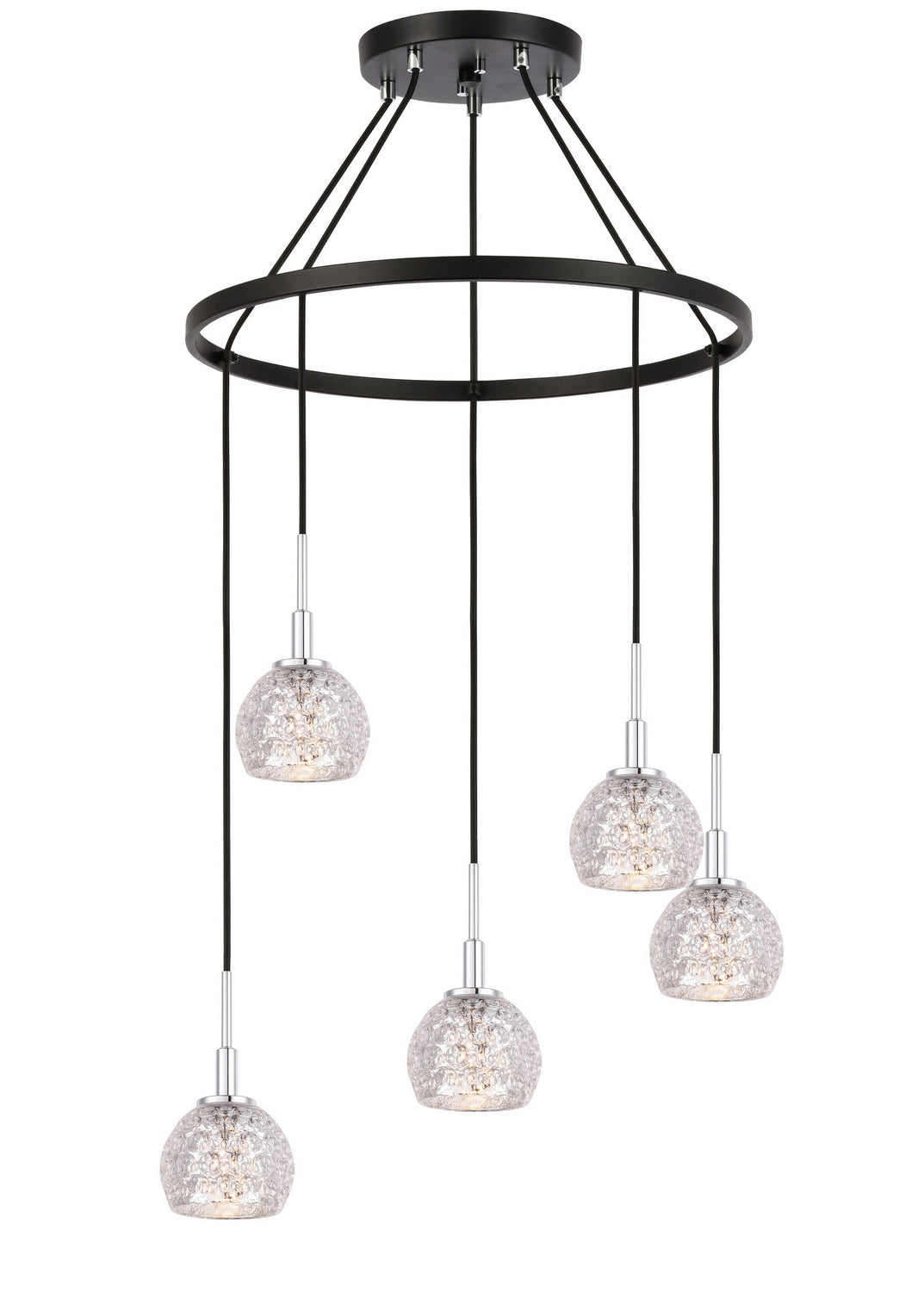 Woodbridge Elise 21028CHZ-C00514 Chandelier Light - Chrome/ Bronze