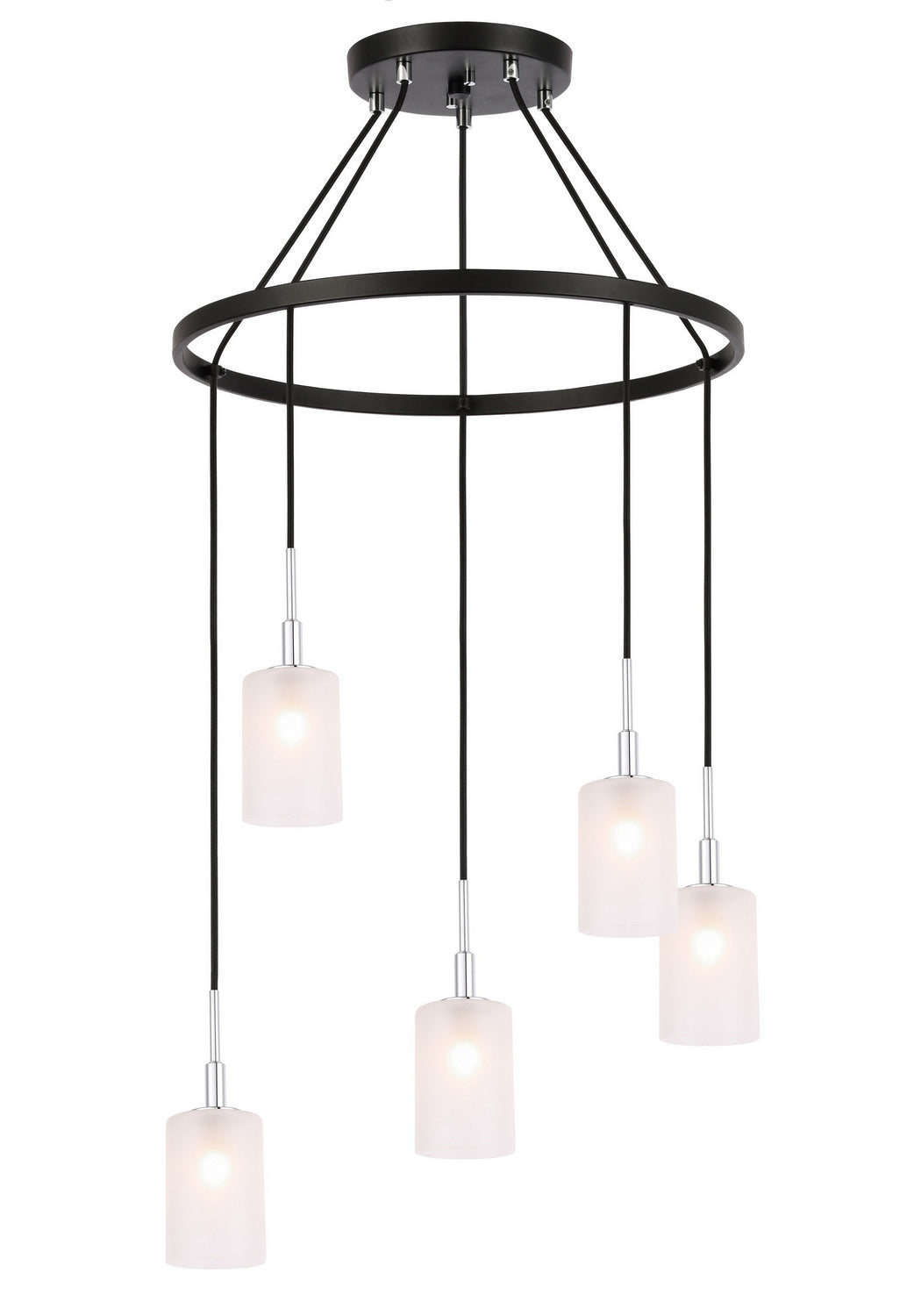 Woodbridge Elise 21028CHZ-C10455 Chandelier Light - Chrome/ Bronze