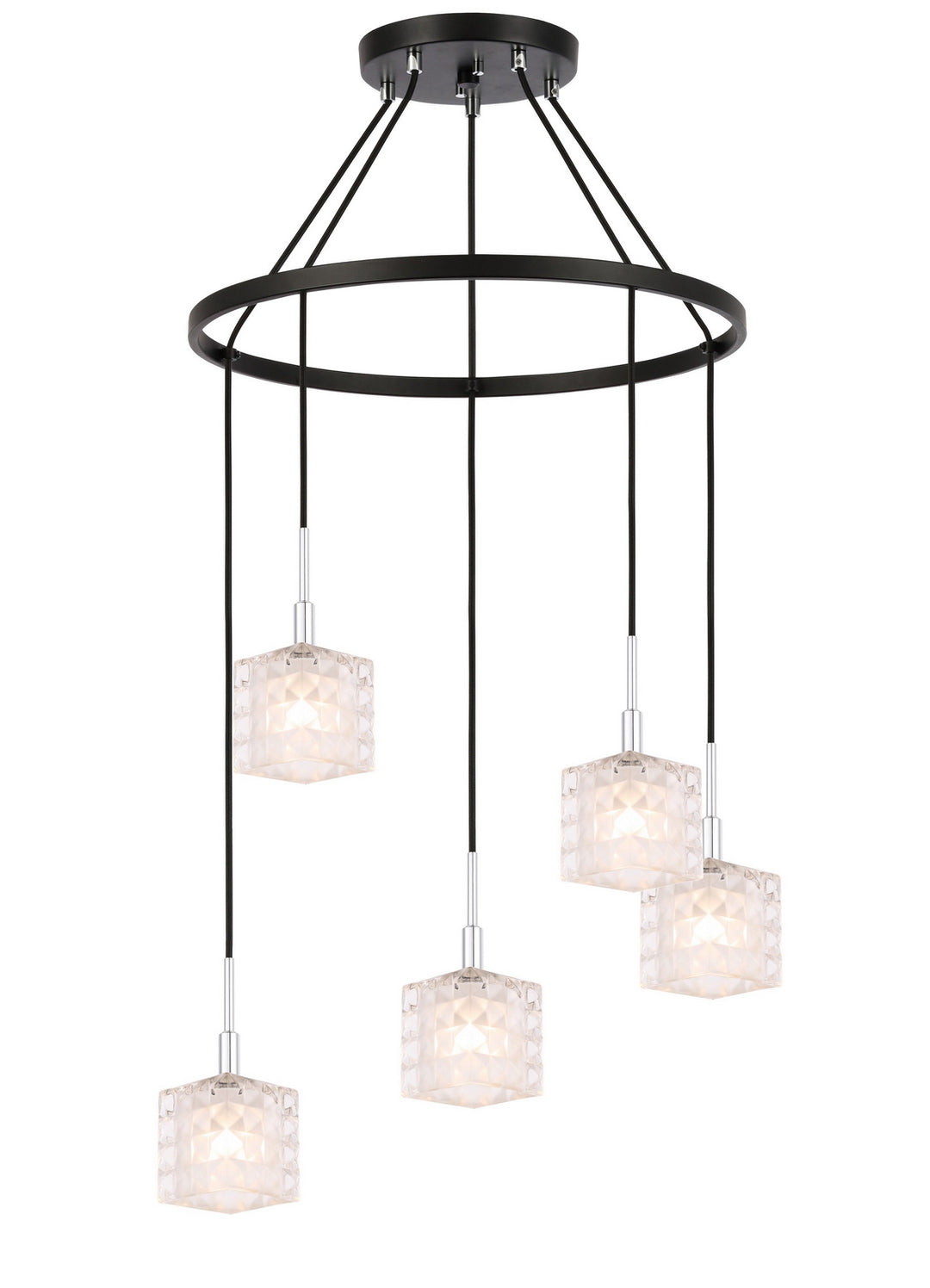 Woodbridge Elise 21028CHZ-C80410 Chandelier Light - Chrome/ Bronze