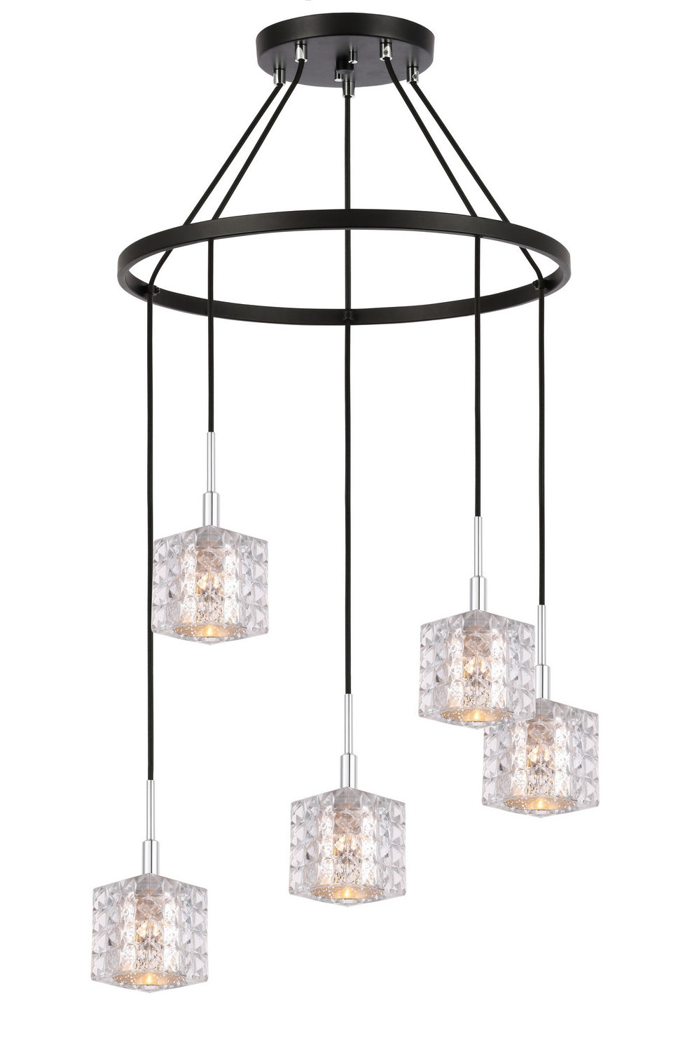 Woodbridge Elise 21028CHZ-C80414 Chandelier Light - Chrome/ Bronze