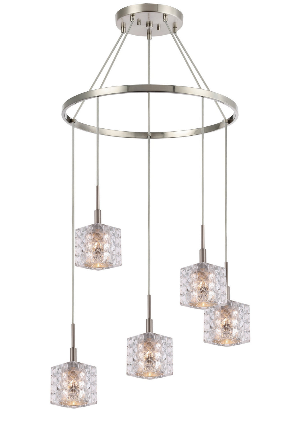 Woodbridge Elise 21028STN-C80414 Chandelier Light - Nickel/ Nickel