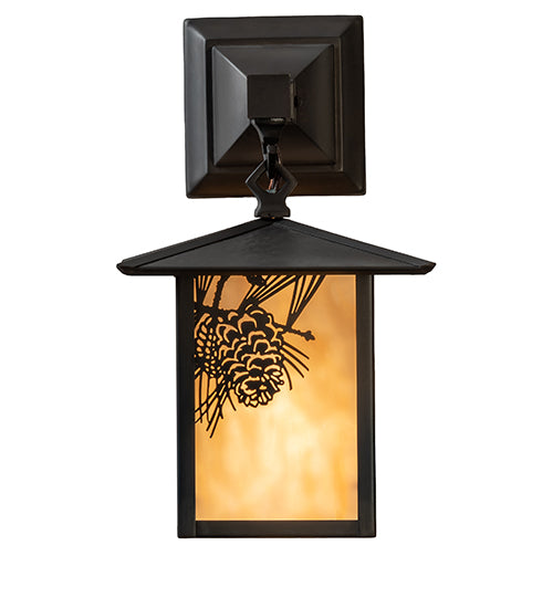 Meyda Tiffany Lighting 96567 Seneca One Light Wall Sconce Outdoor Bronze / Dark