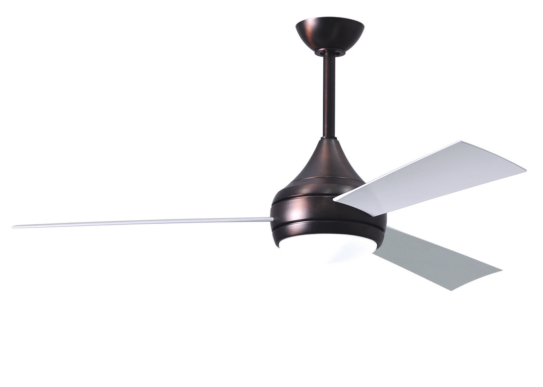 Matthews Fan Company Donaire DA-BB-WH Ceiling Fan 52 - Brushed Bronze, Gloss White/