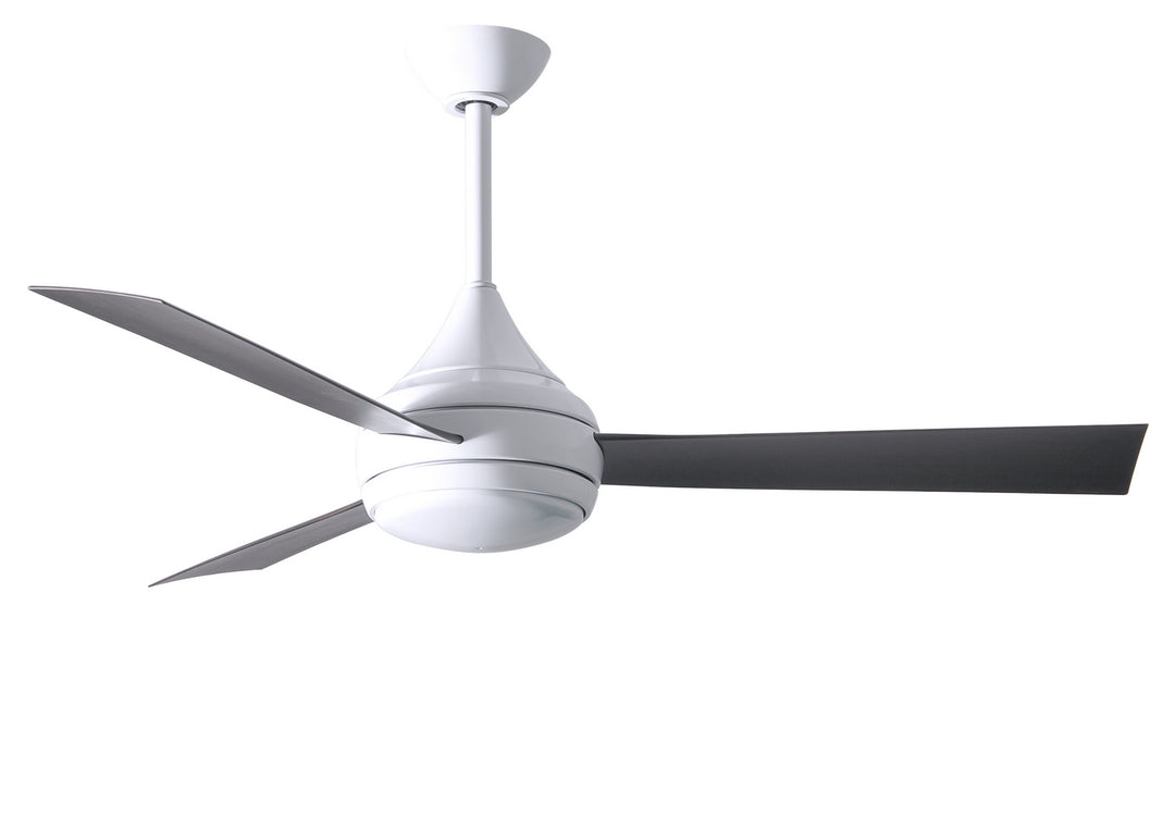 Matthews Fan Company Donaire DA-WH-BB Ceiling Fan 52 - Gloss White, Brushed Bronze/