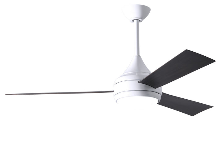 Matthews Fan Company Donaire DA-WH-BB Ceiling Fan 52 - Gloss White, Brushed Bronze/