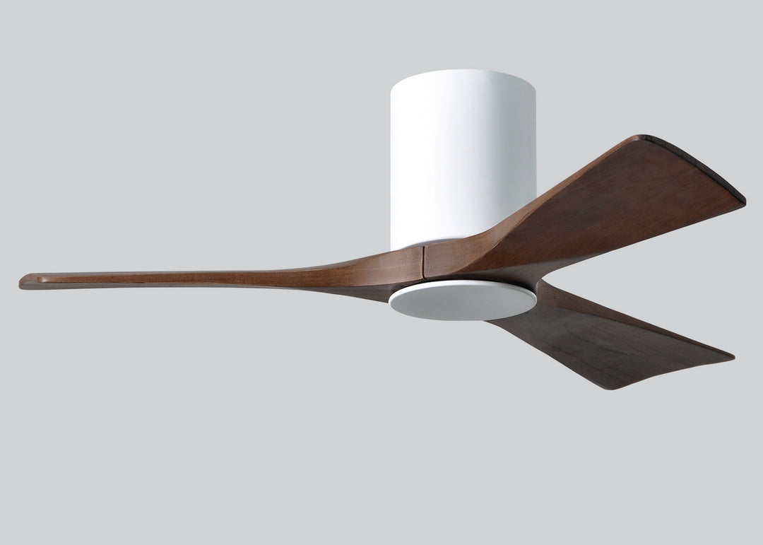 Matthews Fan Company Irene IR3HLK-WH-WA-42 Ceiling Fan 42 - Gloss White, Walnut Tone/