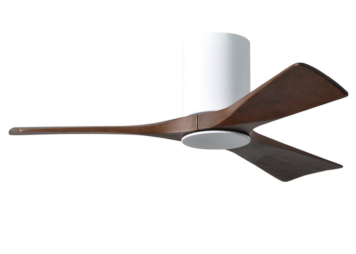 Matthews Fan Company Irene IR3HLK-WH-WA-42 Ceiling Fan 42 - Gloss White, Walnut Tone/