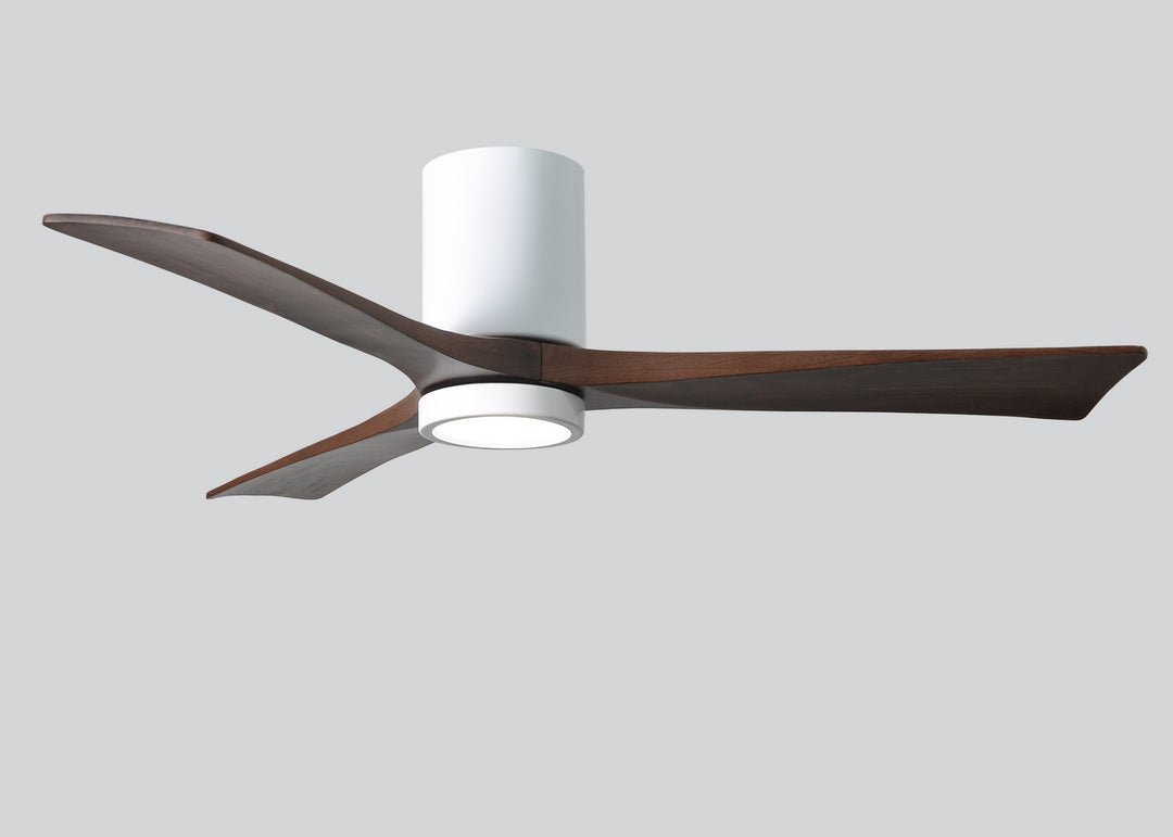 Matthews Fan Company Irene IR3HLK-WH-WA-52 Ceiling Fan 52 - Gloss White, Walnut Tone/