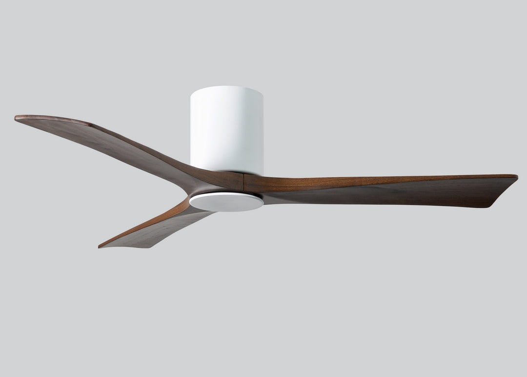 Matthews Fan Company Irene IR3HLK-WH-WA-52 Ceiling Fan 52 - Gloss White, Walnut Tone/