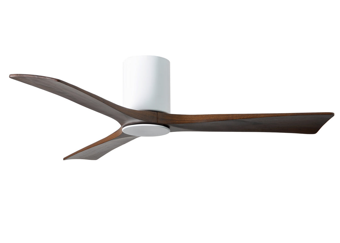 Matthews Fan Company Irene IR3HLK-WH-WA-52 Ceiling Fan 52 - Gloss White, Walnut Tone/