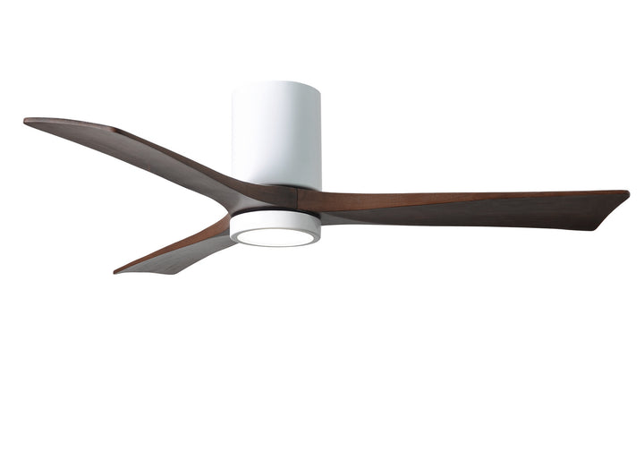 Matthews Fan Company Irene IR3HLK-WH-WA-52 Ceiling Fan 52 - Gloss White, Walnut Tone/