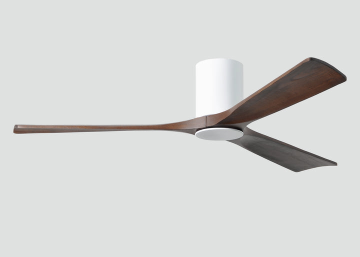 Matthews Fan Company Irene IR3HLK-WH-WA-60 Ceiling Fan 60 - Gloss White, Walnut Tone/