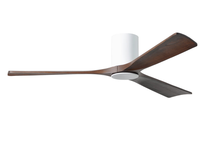 Matthews Fan Company Irene IR3HLK-WH-WA-60 Ceiling Fan 60 - Gloss White, Walnut Tone/