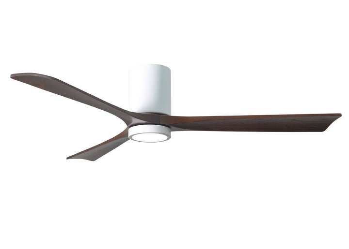 Matthews Fan Company Irene IR3HLK-WH-WA-60 Ceiling Fan 60 - Gloss White, Walnut Tone/