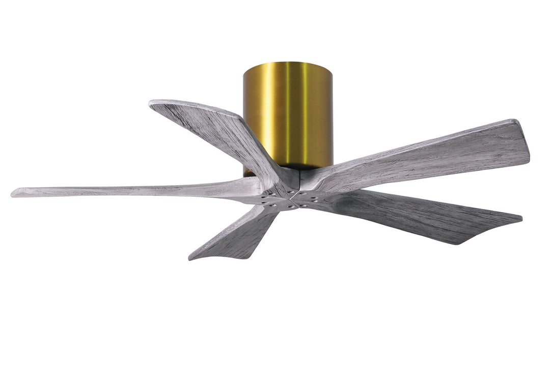 Matthews Fan Company Irene IR5H-BRBR-BW-42 Ceiling Fan 42 - Brushed Brass, Barnwood Tone/