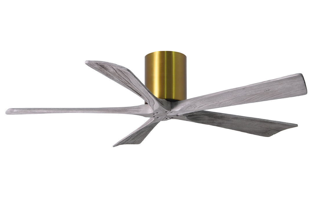 Matthews Fan Company Irene IR5H-BRBR-BW-52 Ceiling Fan 52 - Brushed Brass, Barnwood Tone/