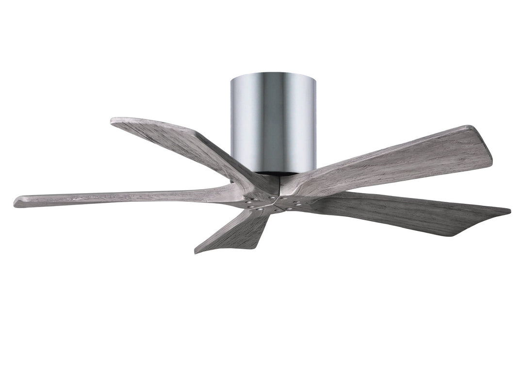 Matthews Fan Company Irene IR5H-CR-BW-42 Ceiling Fan 42 - Polished Chrome, Barnwood Tone/