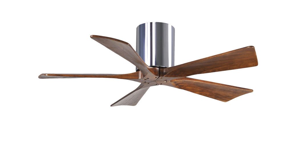Matthews Fan Company Irene IR5H-CR-WA-42 Ceiling Fan 42 - Polished Chrome, Walnut Tone/