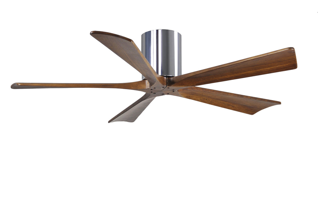 Matthews Fan Company Irene IR5H-CR-WA-52 Ceiling Fan 52 - Polished Chrome, Walnut Tone/