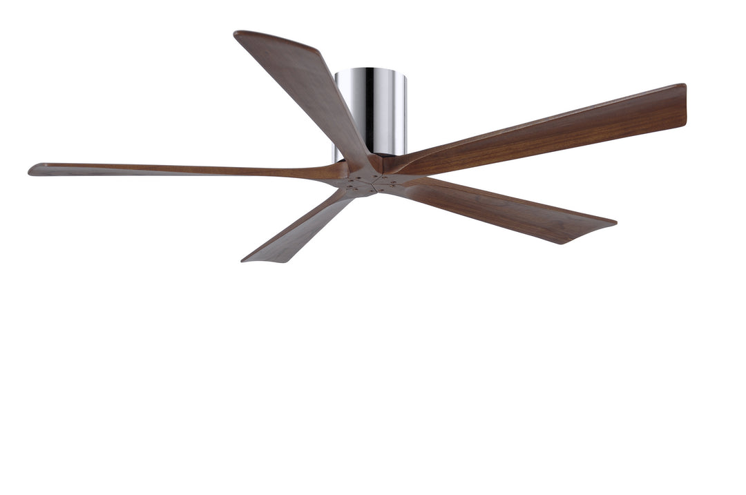 Matthews Fan Company Irene IR5H-CR-WA-60 Ceiling Fan 60 - Polished Chrome, Walnut Tone/