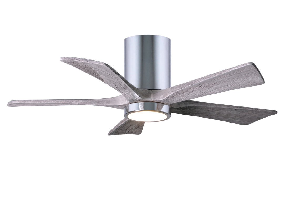 Matthews Fan Company Irene IR5HLK-CR-BW-42 Ceiling Fan 42 - Polished Chrome, Barnwood Tone/