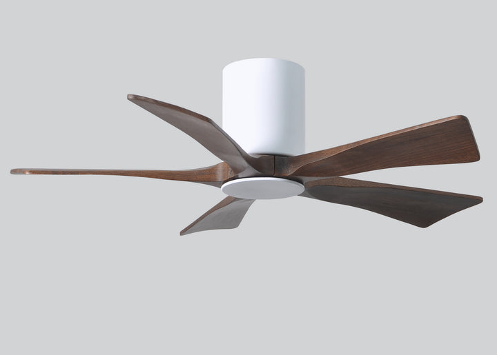 Matthews Fan Company Irene IR5HLK-WH-WA-42 Ceiling Fan 42 - Gloss White, Walnut Tone/