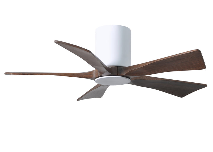 Matthews Fan Company Irene IR5HLK-WH-WA-42 Ceiling Fan 42 - Gloss White, Walnut Tone/