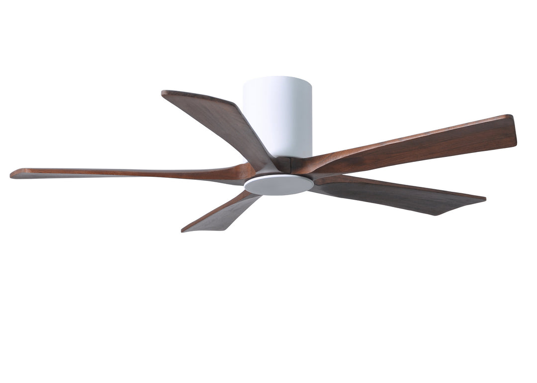 Matthews Fan Company Irene IR5HLK-WH-WA-52 Ceiling Fan 52 - Gloss White, Walnut Tone/